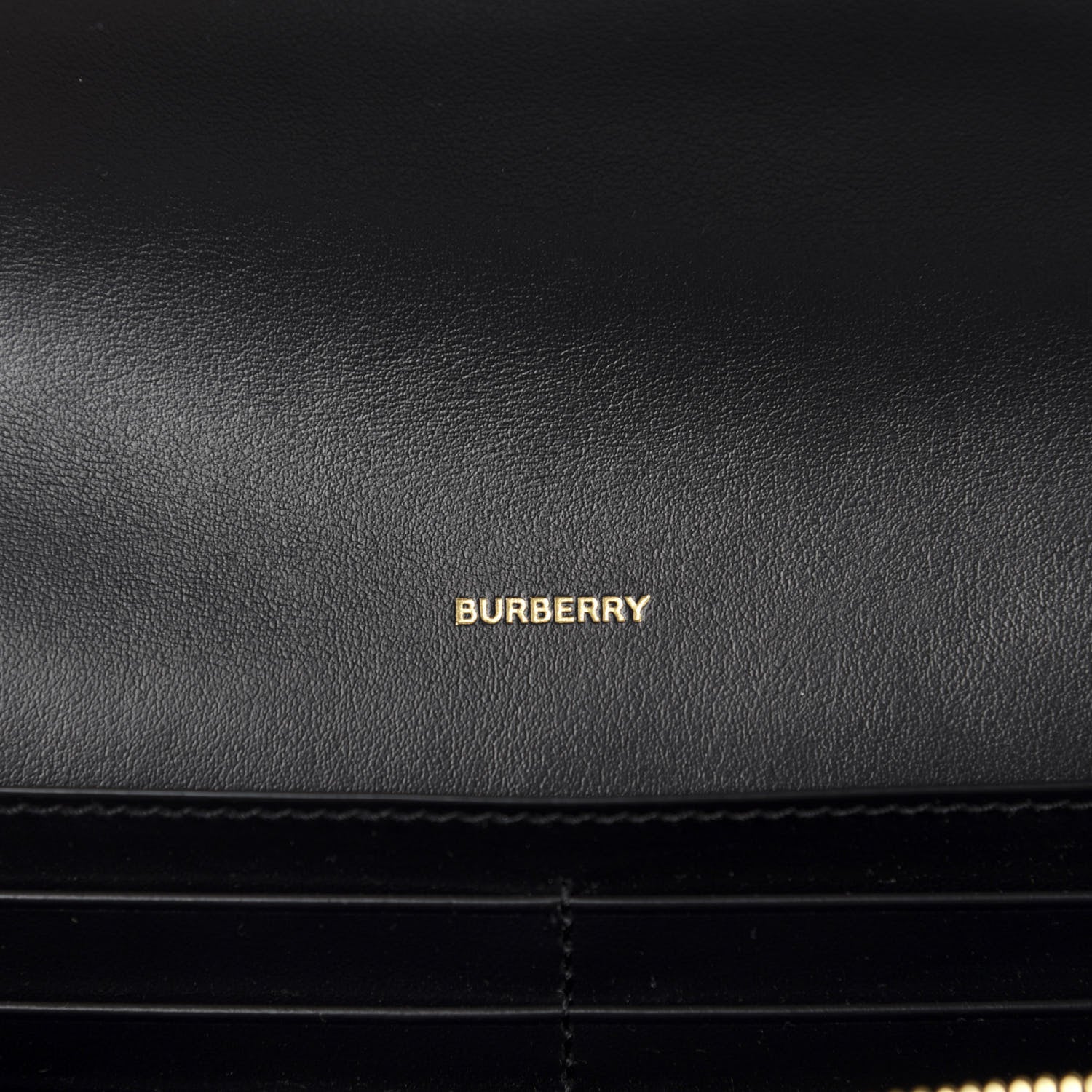 Burberry Grainy Calfskin Vintage Check Wallet With Detachable Strap Black 8 of 9