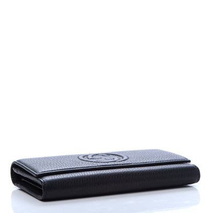 Gucci Pebbled Calfskin Large Soho Continental Wallet Black 4 of 10