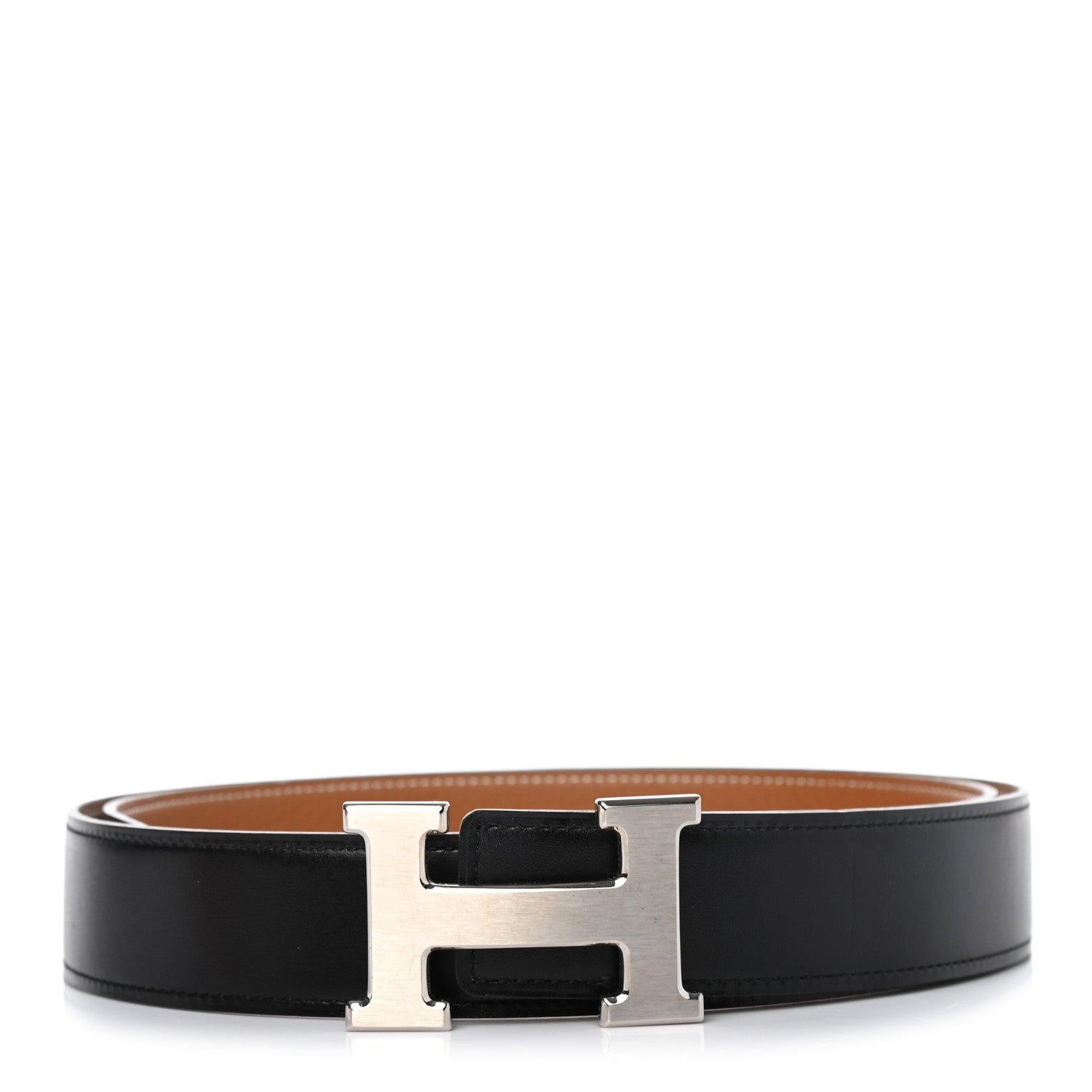 Hermes Box Togo 32mm H Belt 95 Black Gold 1 of 4