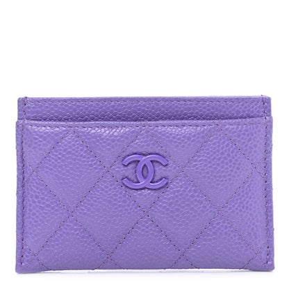 Chanel Caviar Quilted Incognito Card Holder Purple 1 of 9