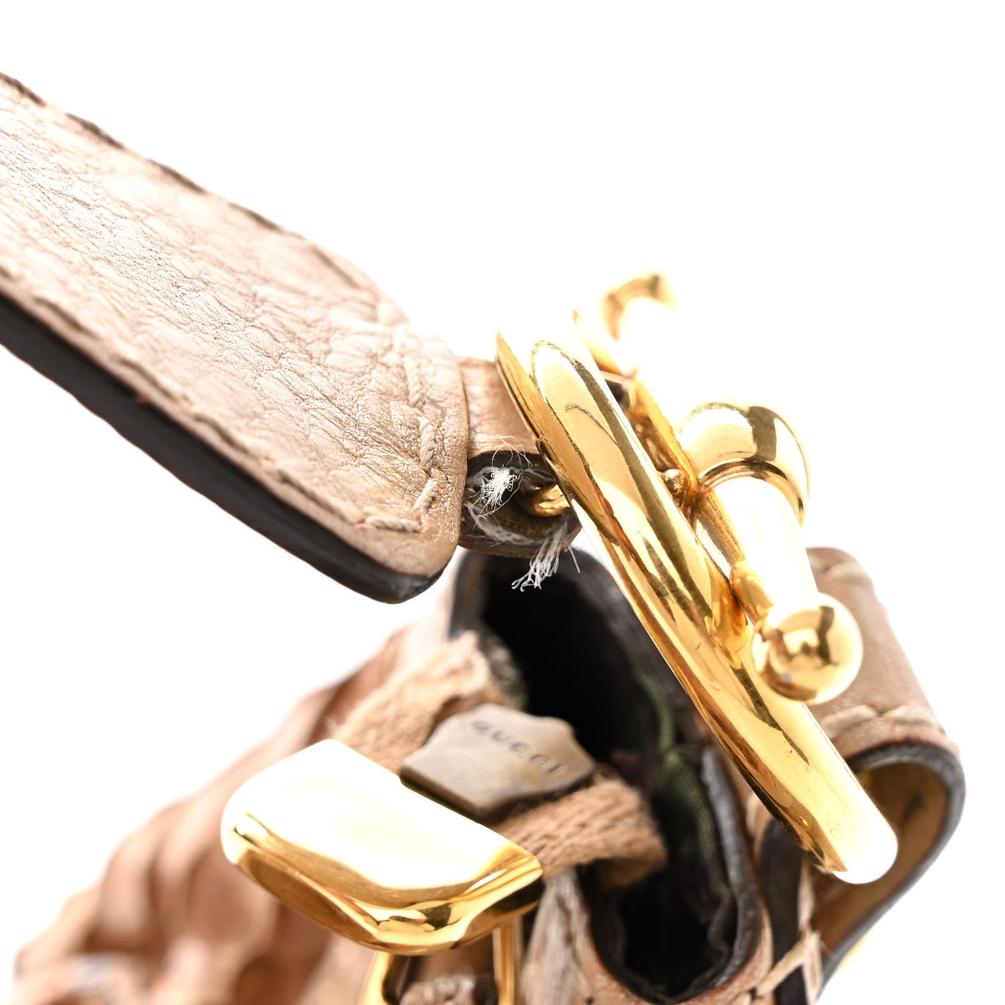 Snakeskin Medium Jockey Hobo Brown