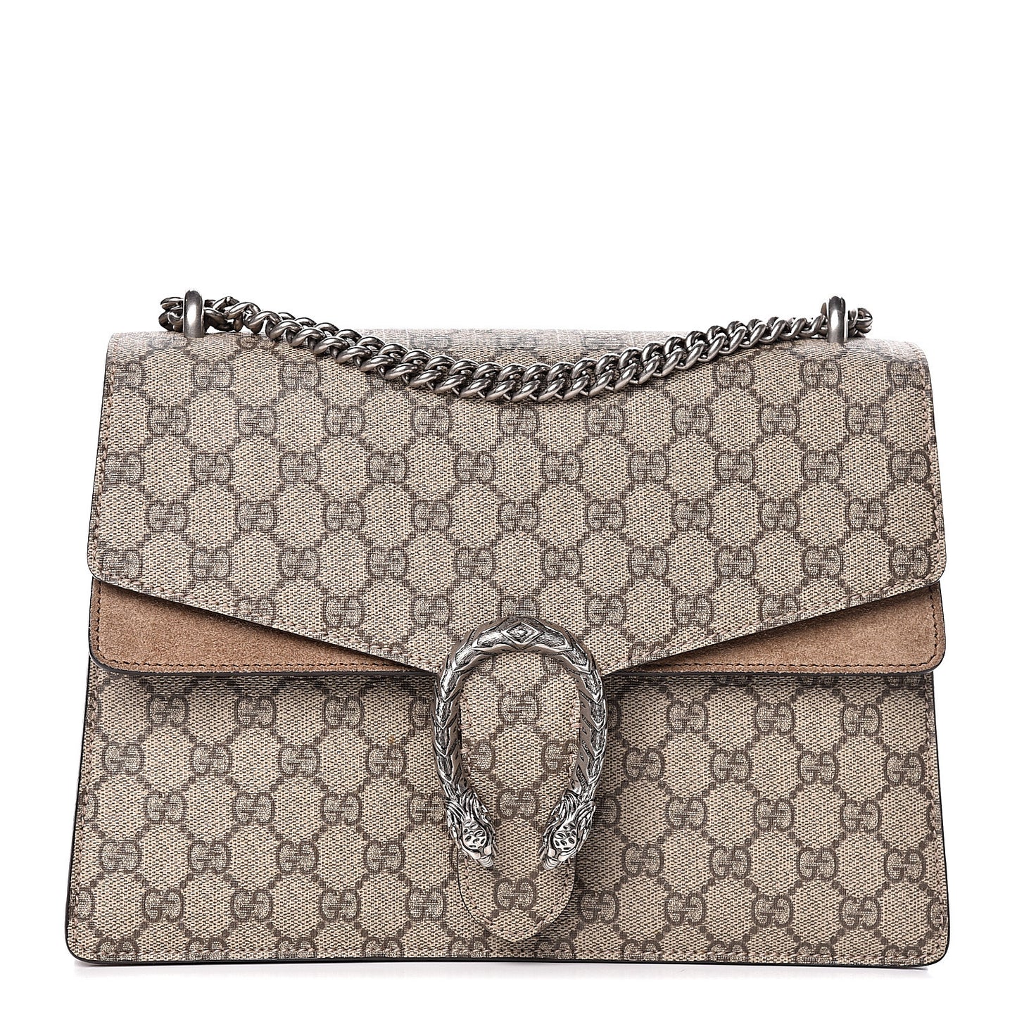 GG Supreme Monogram Medium Dionysus Shoulder Bag Taupe