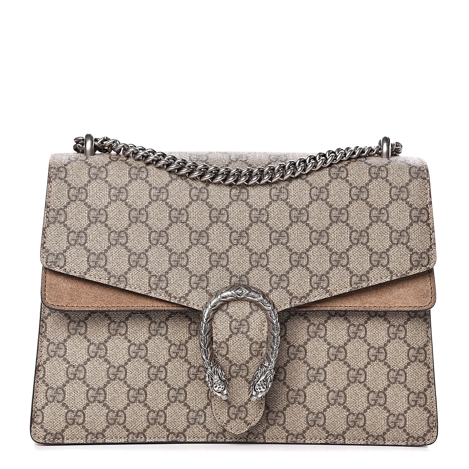 Gucci GG Supreme Monogram Medium Dionysus Shoulder Bag Taupe 1 of 11