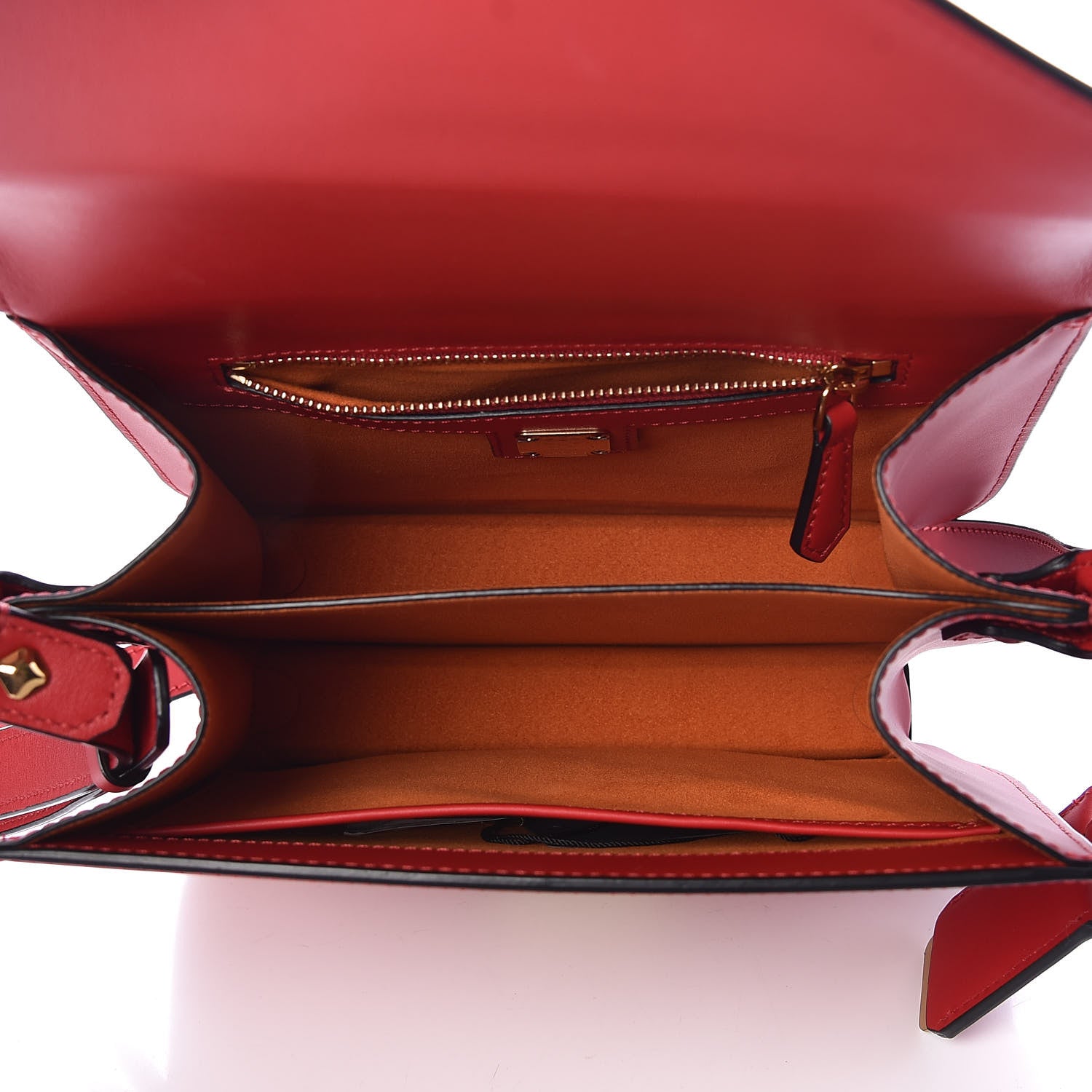 MCM Calfskin Patricia Crossbody Bag Red 7 of 9