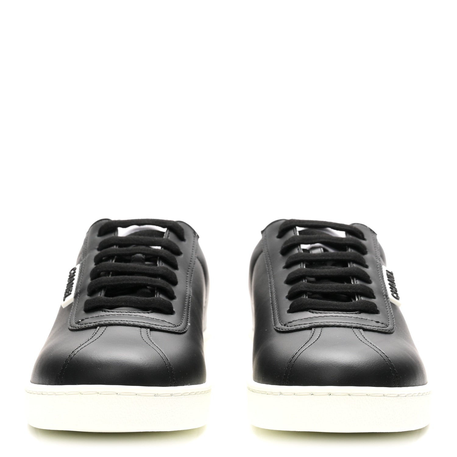 Chanel Calfskin CC Womens Sneakers 38 Black 3 of 10