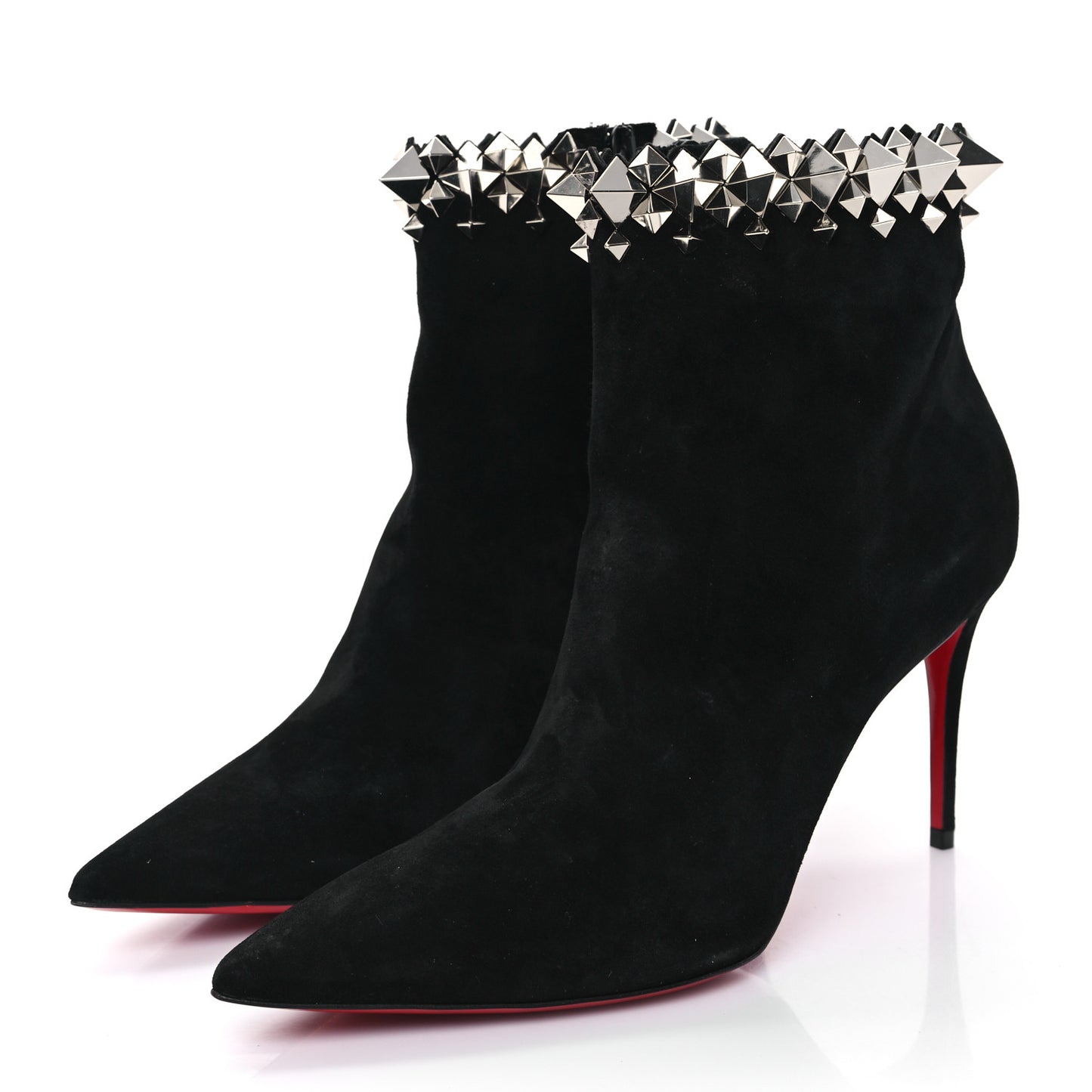 Veau Velours Firmamma 100 Booties 39.5 Black Silver