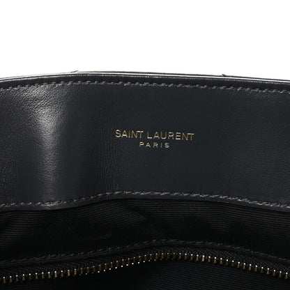 Saint Laurent Calfskin Y Quilted Monogram Medium Loulou Chain Satchel Dark Smog 7 of 10