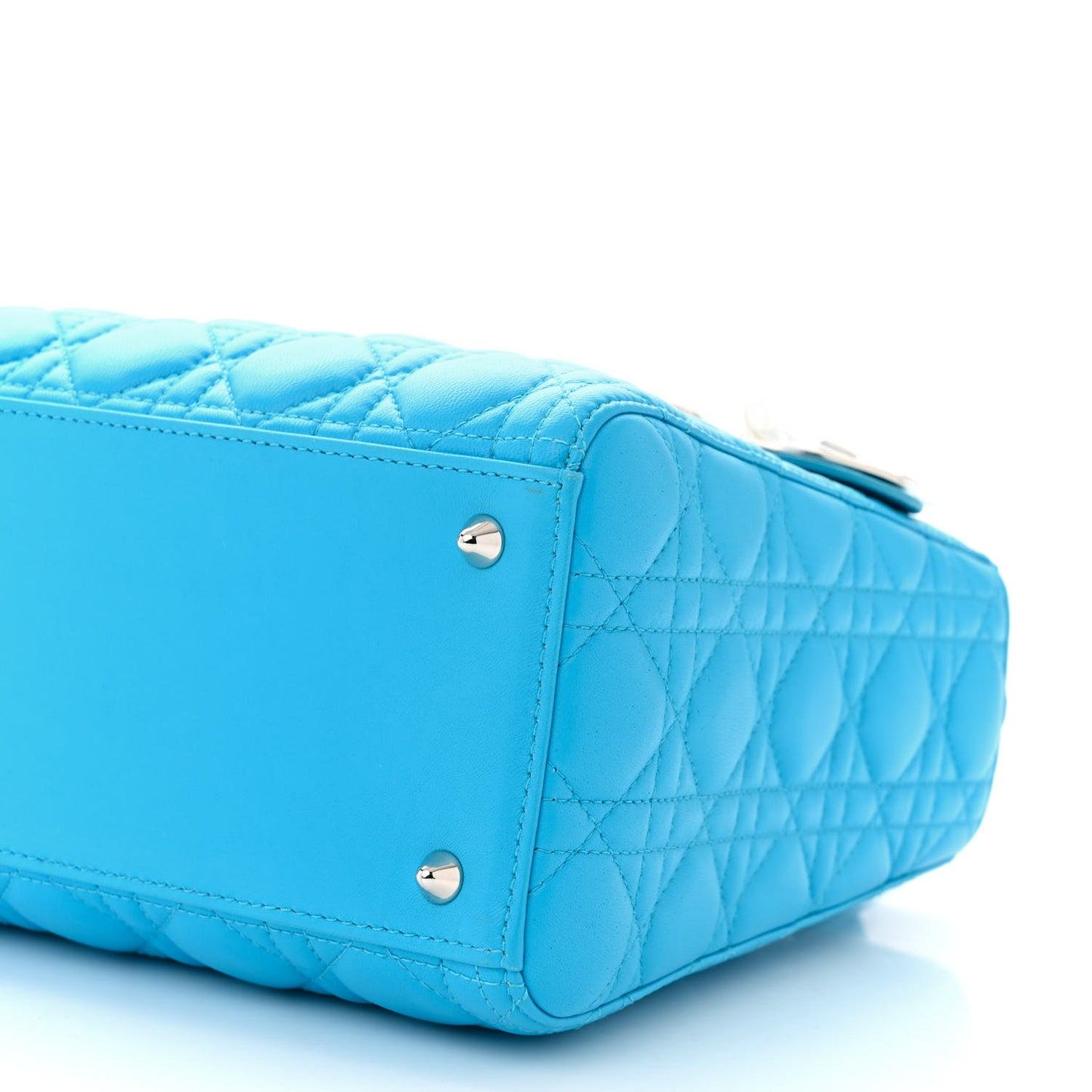 Lambskin Cannage Medium Lady Dior Blue