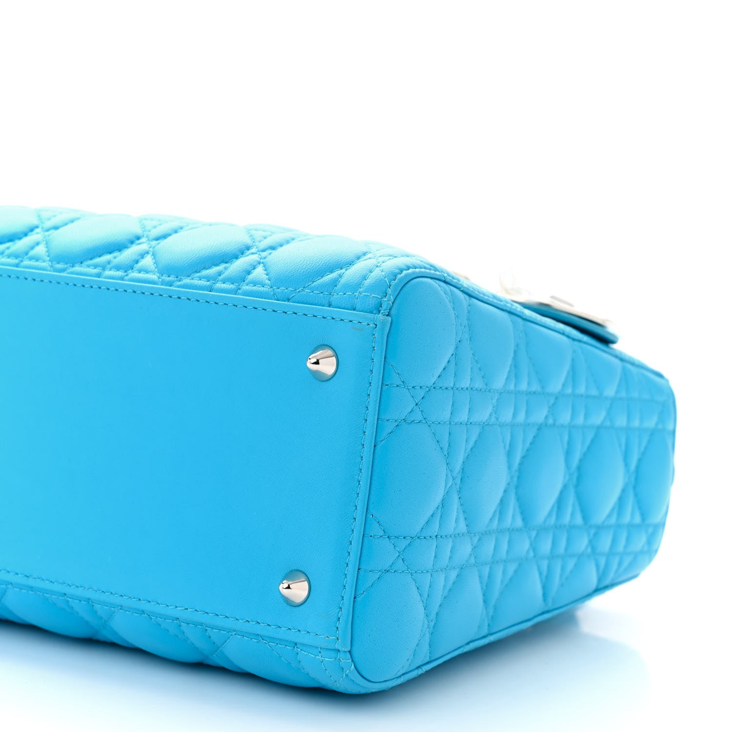 Christian Dior Lambskin Cannage Medium Lady Dior Blue 10 of 10
