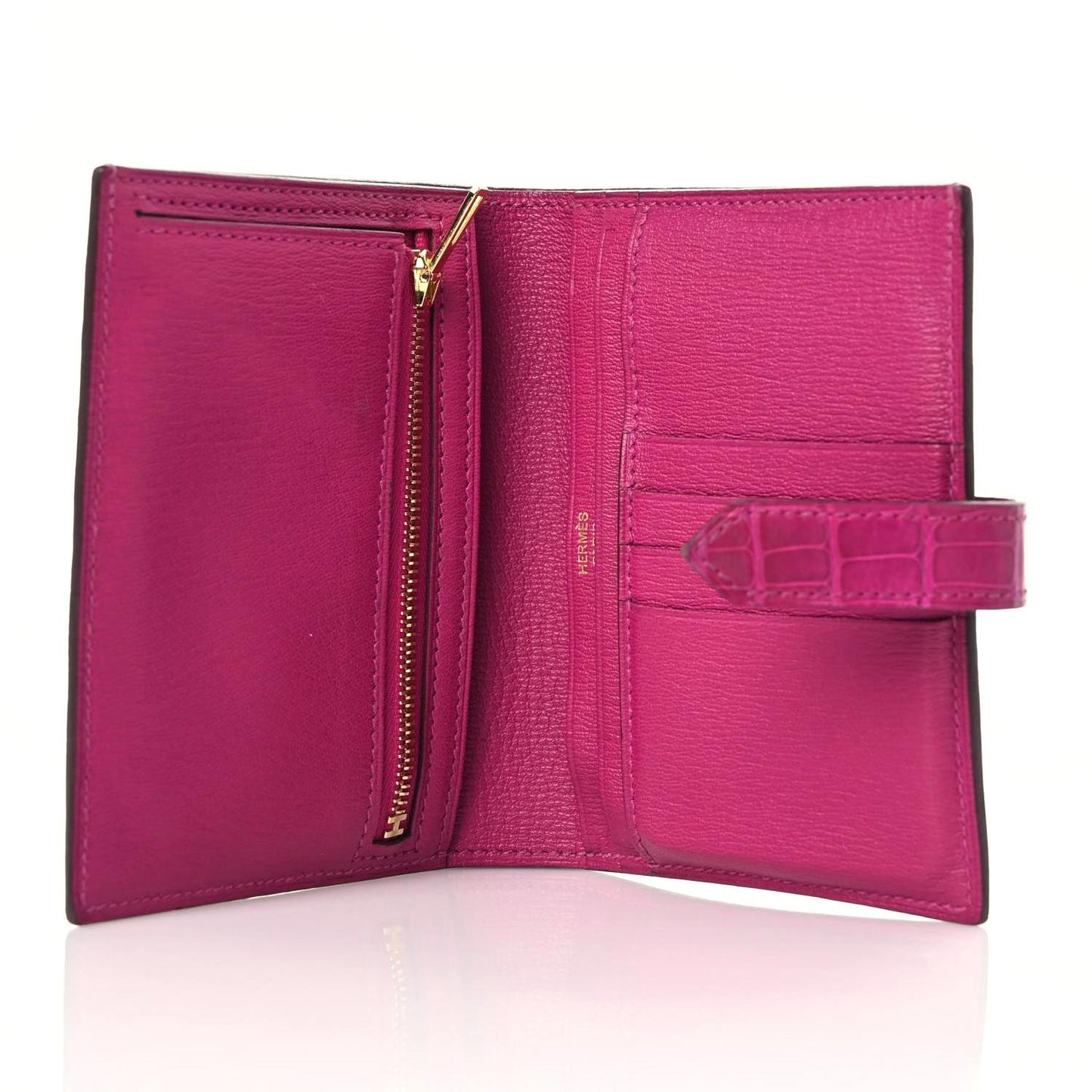 Matte Alligator Bearn Compact Wallet Rose Scheherazade
