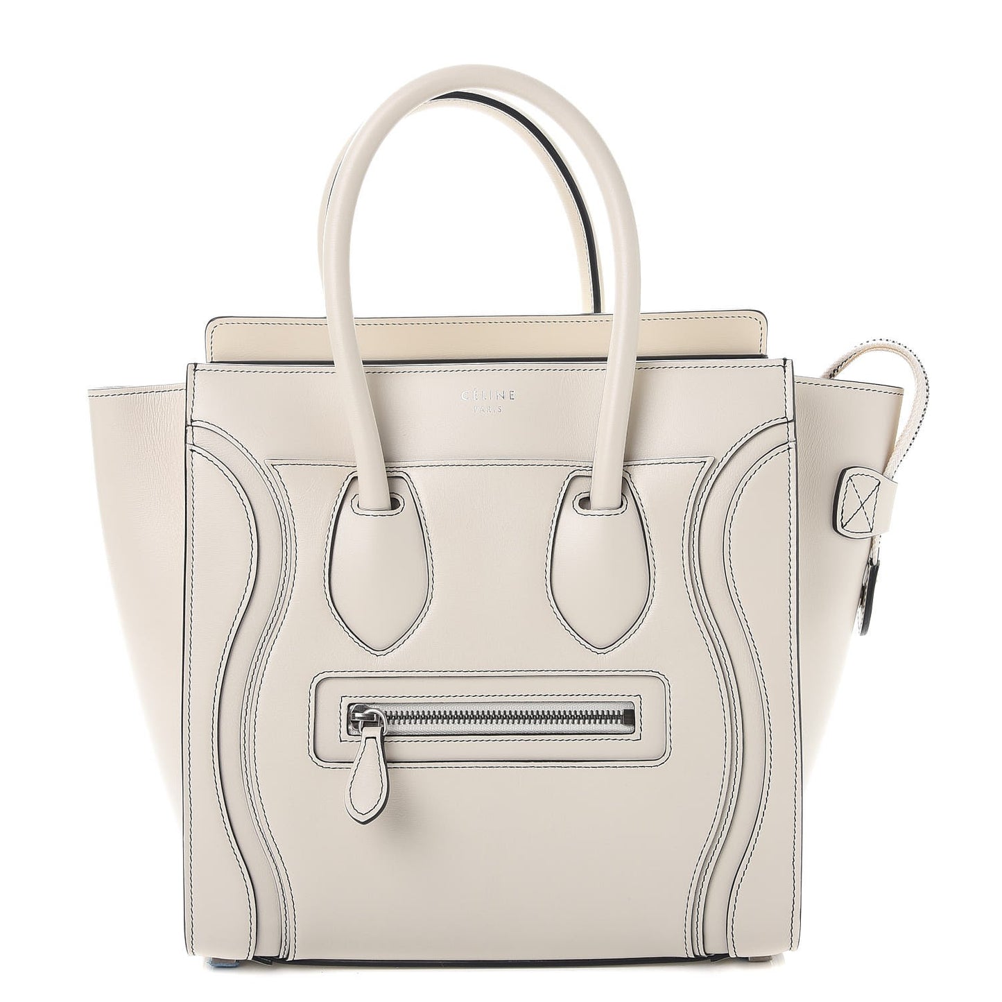 Satin Calfskin Micro Debossed Luggage White