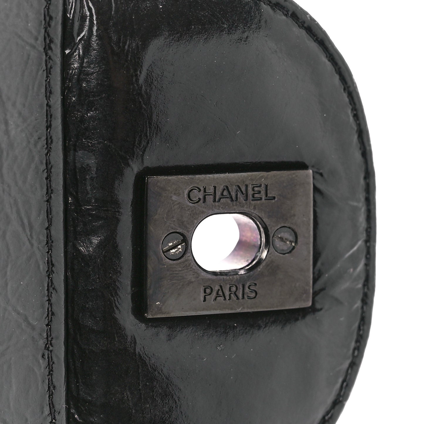 Shiny Distressed Calfskin Quilted Jumbo Double Flap So Black