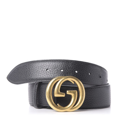 Gucci Dollar Calfskin Interlocking G Belt 90 36 Black 1 of 9