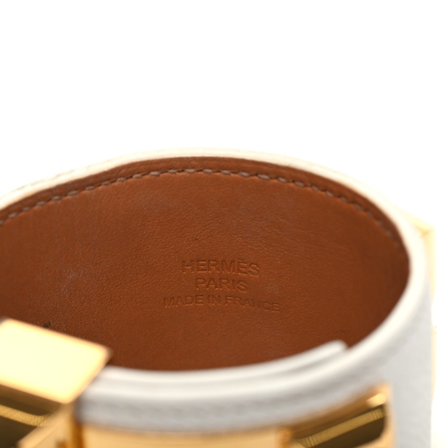 Hermes Epsom Collier de Chien CDC Bracelet S White 4 of 5
