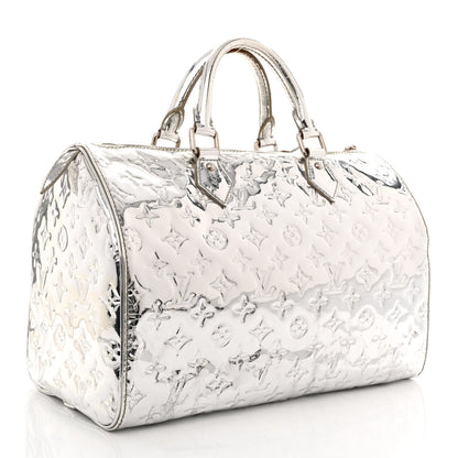 Louis Vuitton Monogram Miroir Speedy 35 Silver 3 of 17