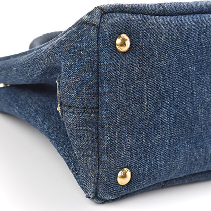 Prada Denim Logo Tote Avio 10 of 15