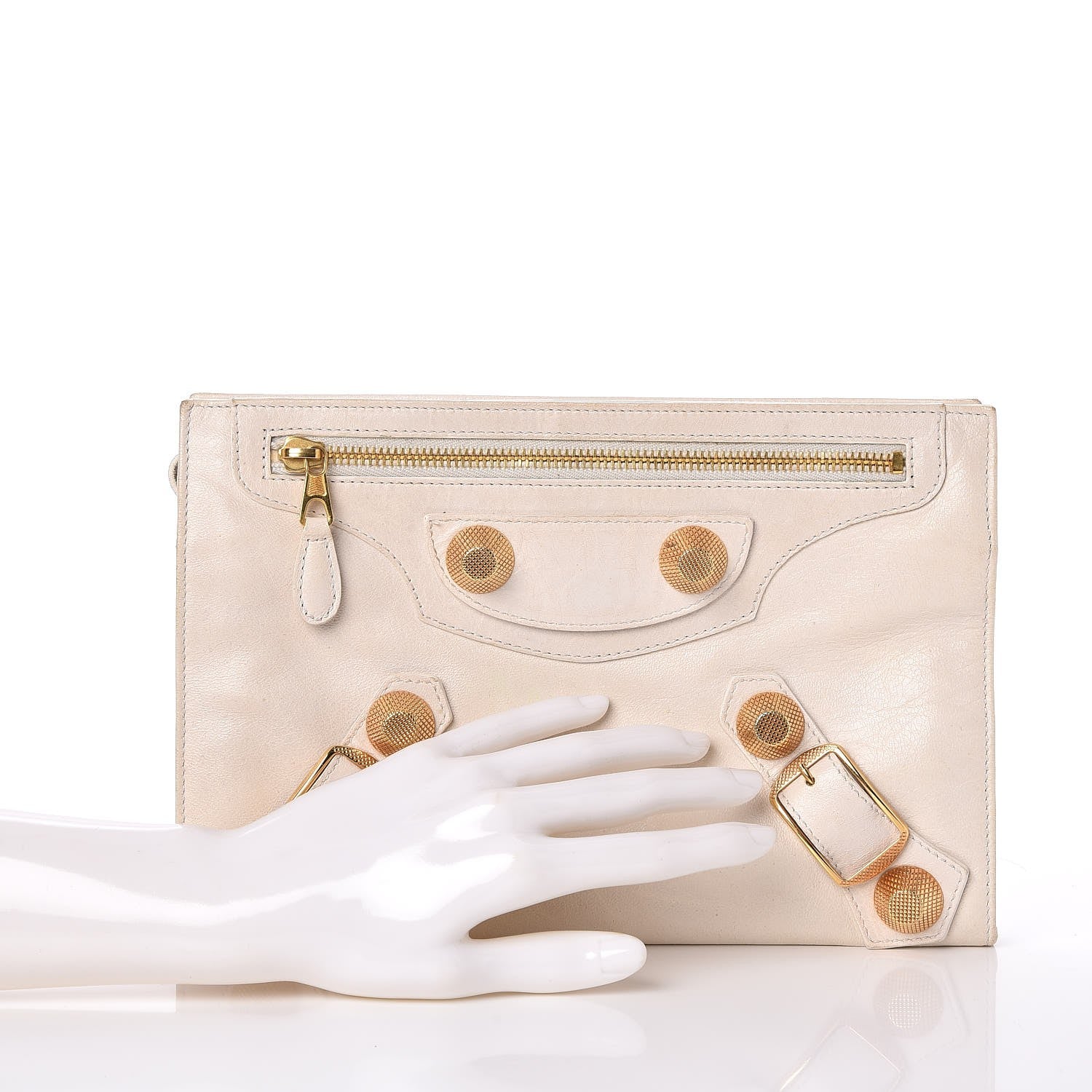 Balenciaga Agneau Giant 21 Gold Hardware Mini Travel Clutch Praline 2 of 12