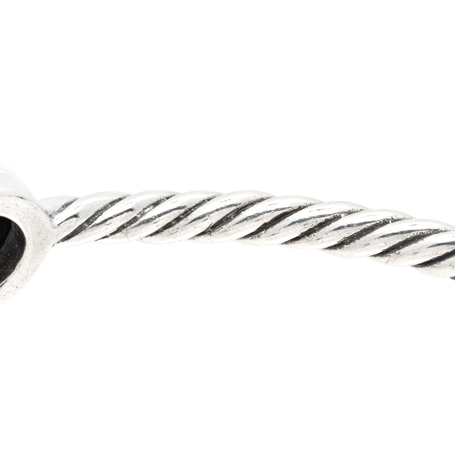 Sterling Silver Black Onyx 3mm Color Classics Four Station Bangle Bracelet