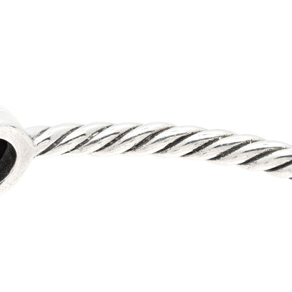 David Yurman Sterling Silver Black Onyx 3mm Color Classics Four Station Bangle Bracelet 5 of 5