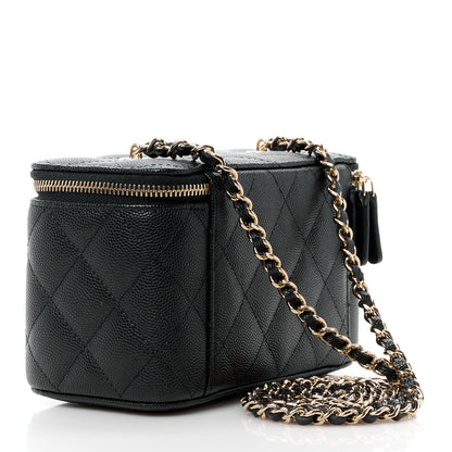 Chanel Caviar Quilted Small Vanity Case With Chain Black 3 of 11