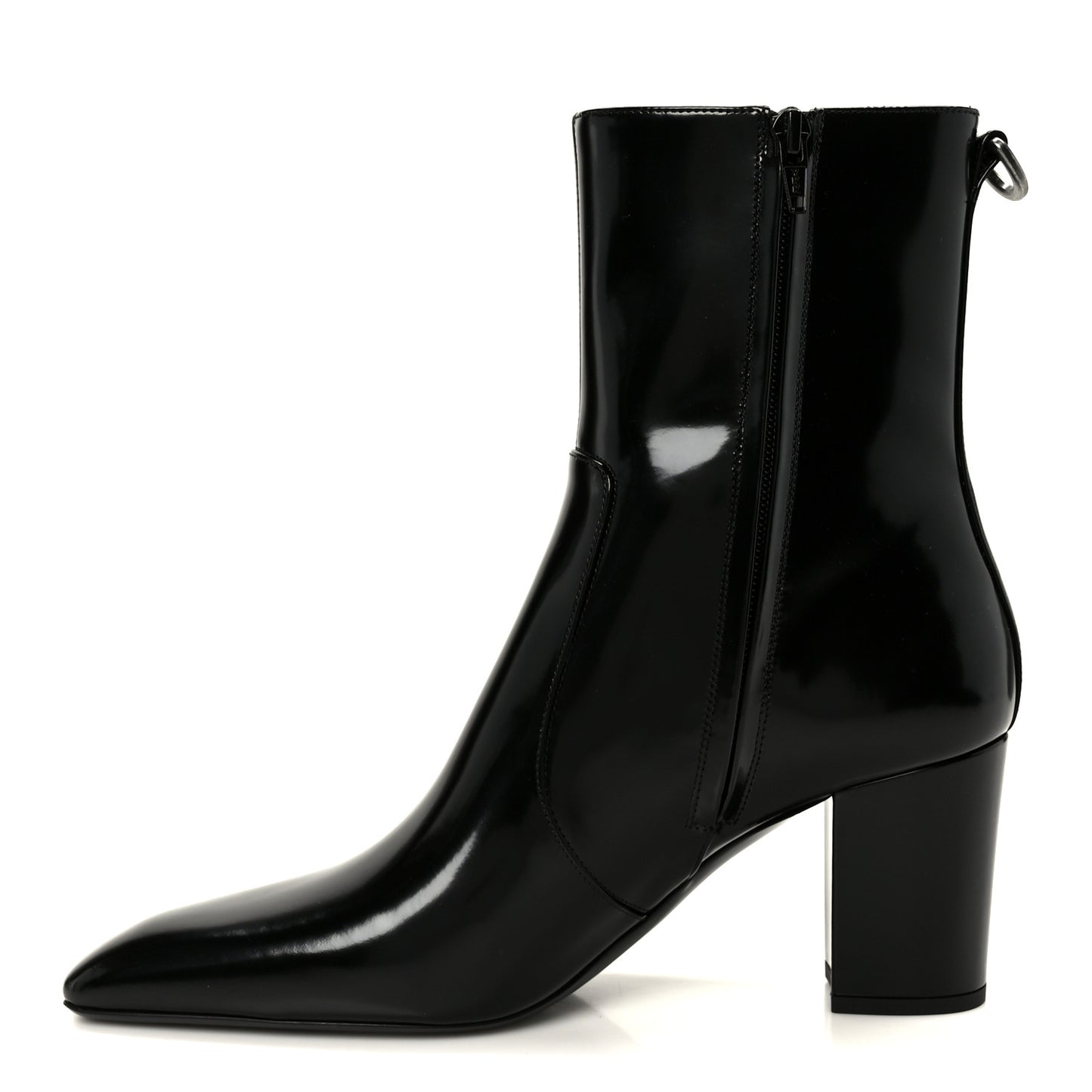 Vitello Marilyn Betty 70 Ankle Zip Boots 40 Black