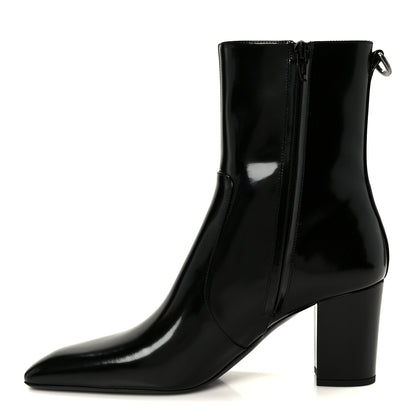 Saint Laurent Vitello Marilyn Betty 70 Ankle Zip Boots 40 Black 1 of 10