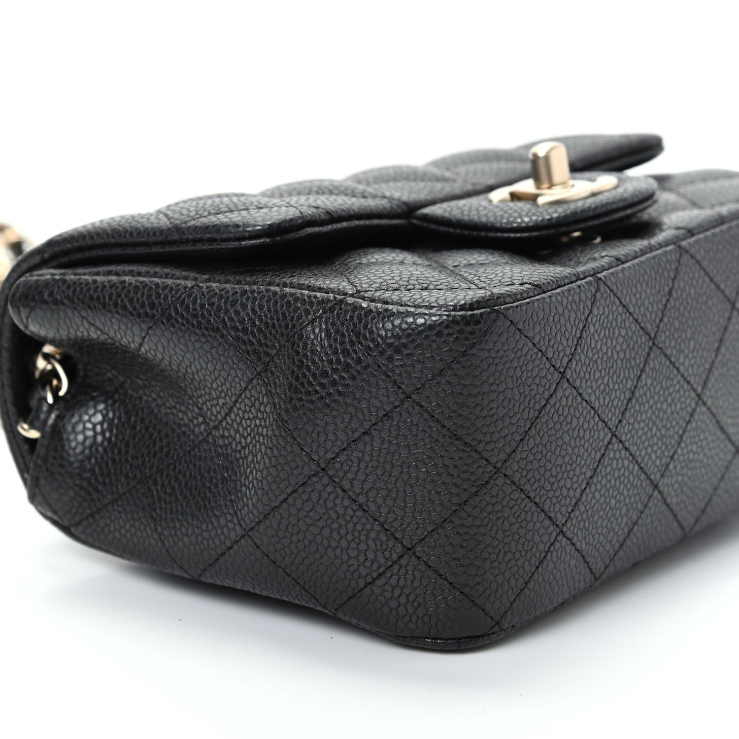 Chanel Pearly Caviar Quilted Mini Square Flap Black 6 of 10