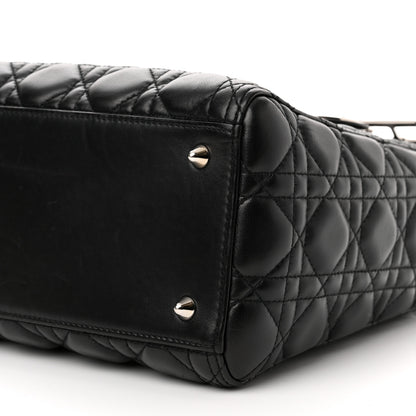 Christian Dior Lambskin Cannage Medium Lady Dior Black 10 of 10