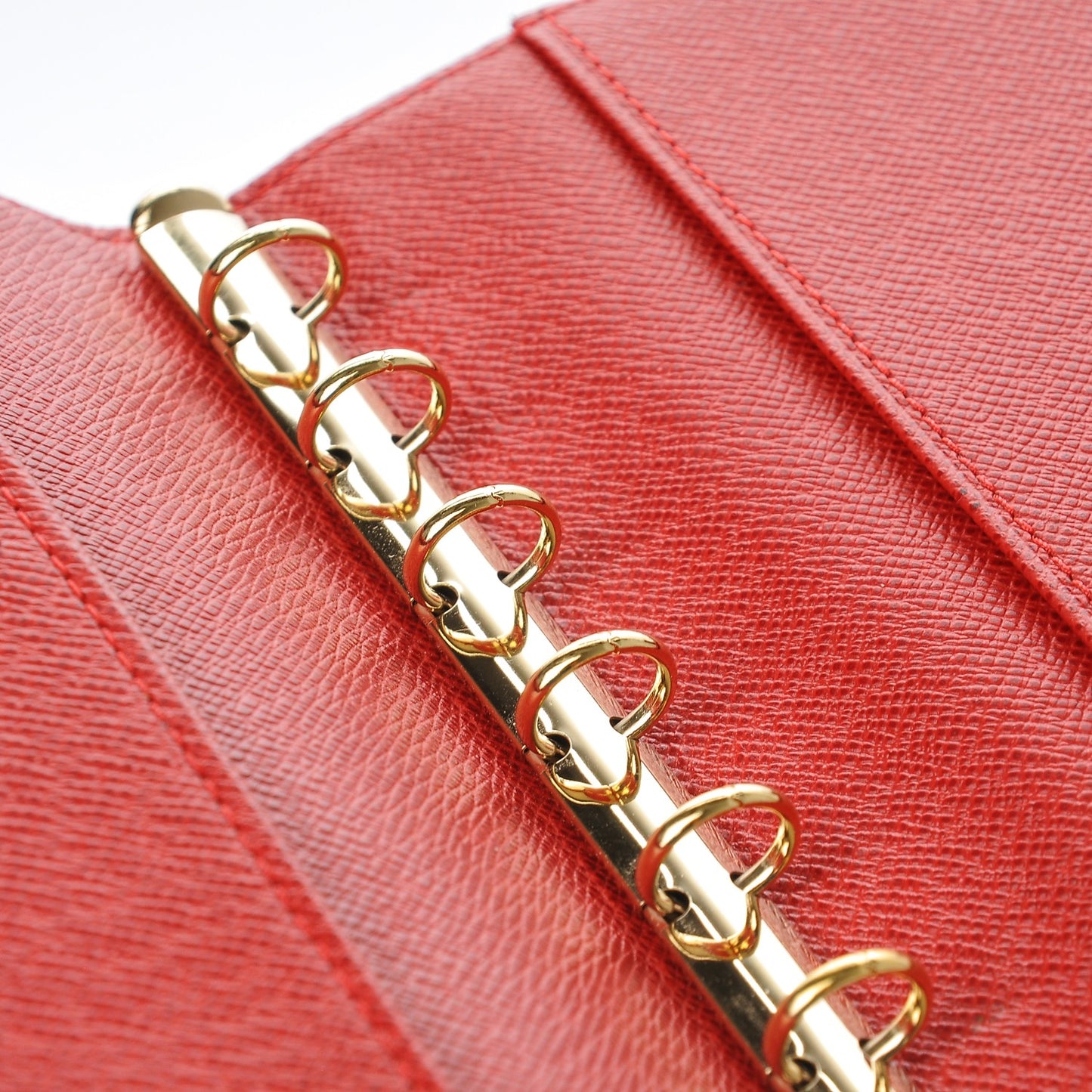 Monogram Groom Small Ring Agenda Cover Red