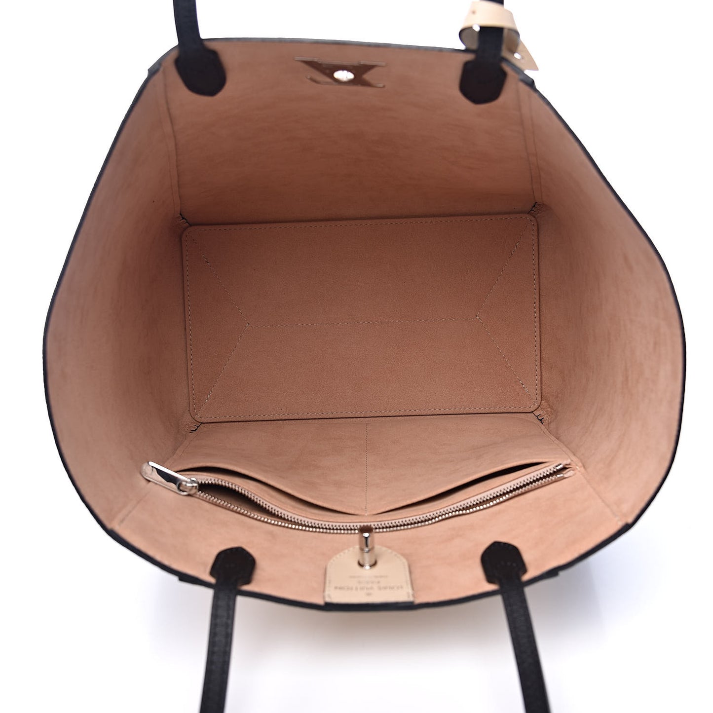 Calfskin Lockme Cabas Vanille Black