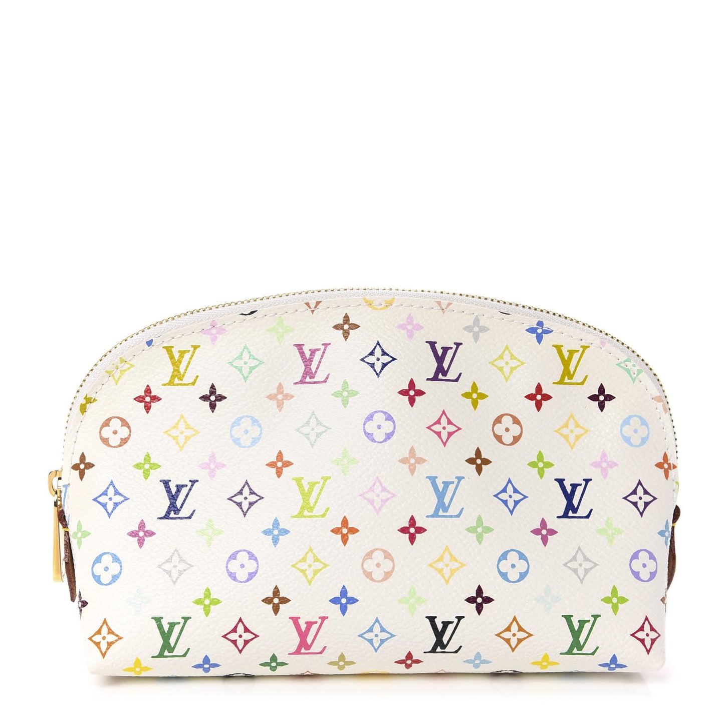 Monogram Multicolor Cosmetic Pouch White Litchi