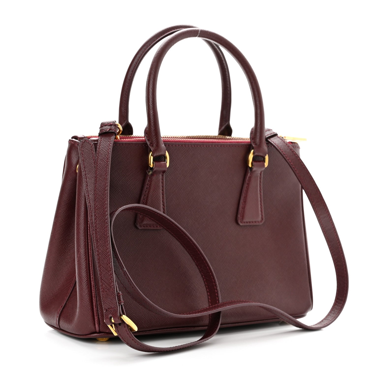Prada Saffiano Mini Galleria Double Zip Tote Granato 3 of 18
