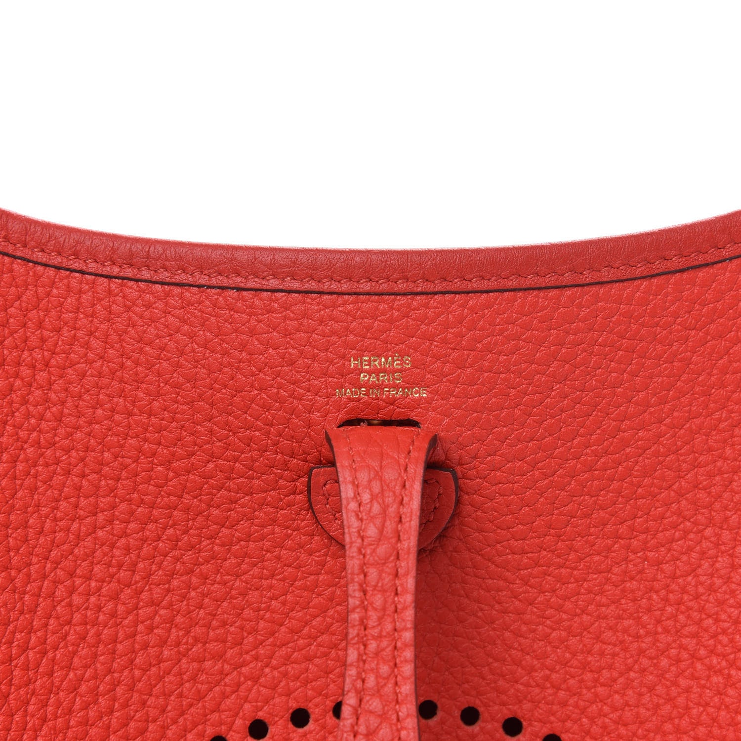 Hermes Taurillon Clemence Evelyne TPM Rouge De Coeur 6 of 10