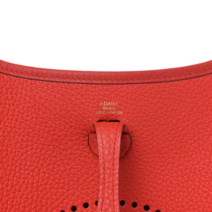 Hermes Taurillon Clemence Evelyne TPM Rouge De Coeur 6 of 10