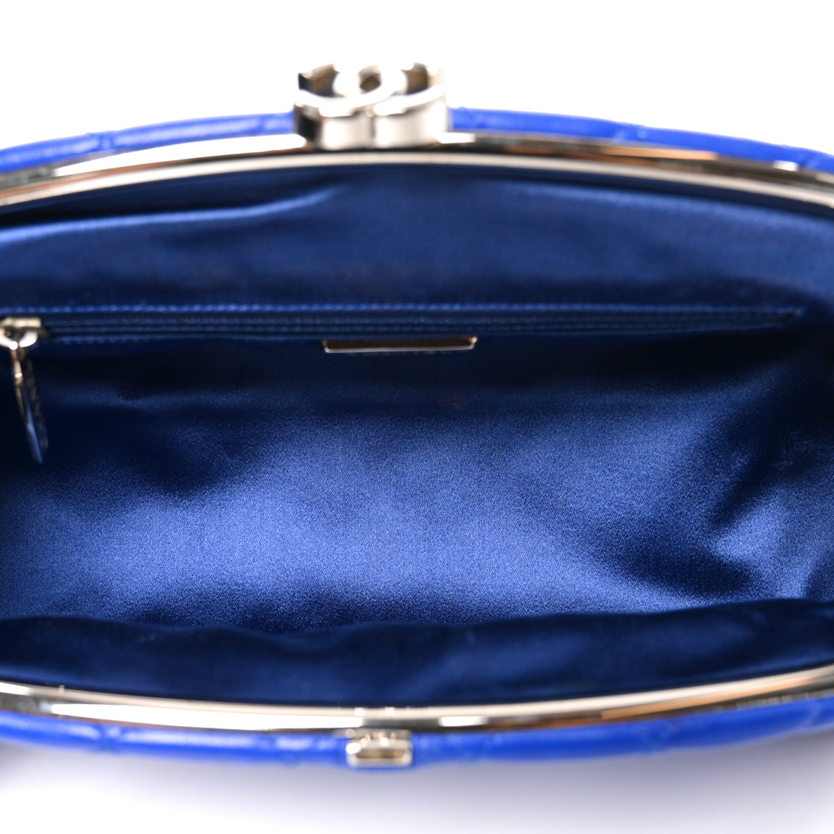 Lambskin Quilted Timeless Clutch Blue