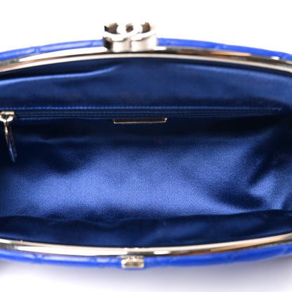 Chanel Lambskin Quilted Timeless Clutch Blue 5 of 10
