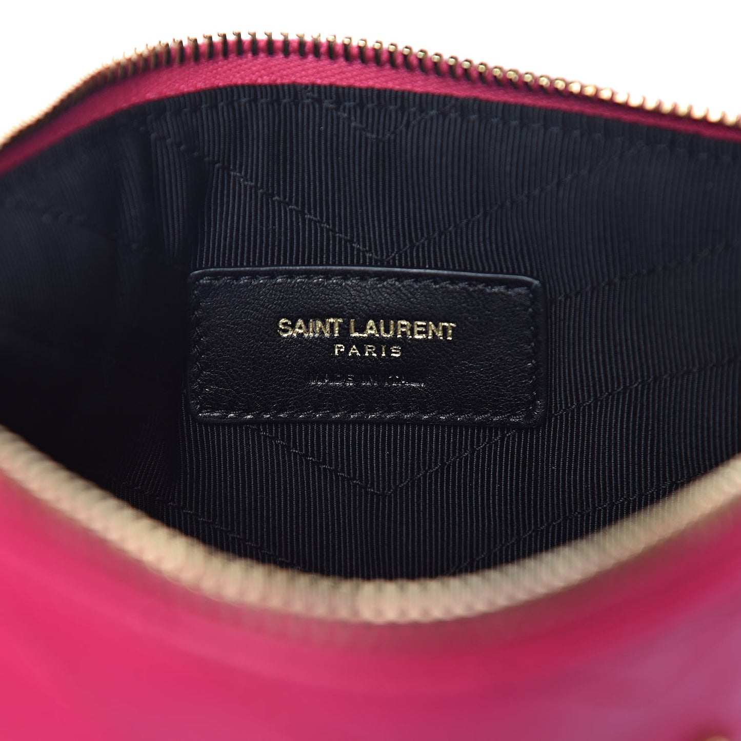Calfskin Matelasse Chevron Monogram A5 Wristlet Bubblegum
