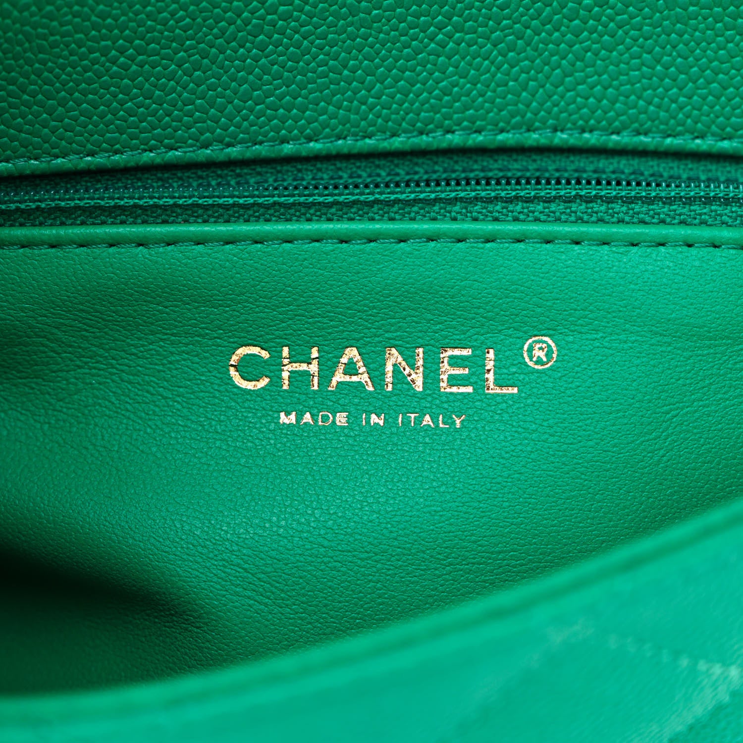 Chanel Caviar Quilted Sweetheart Flap Green 6 of 10