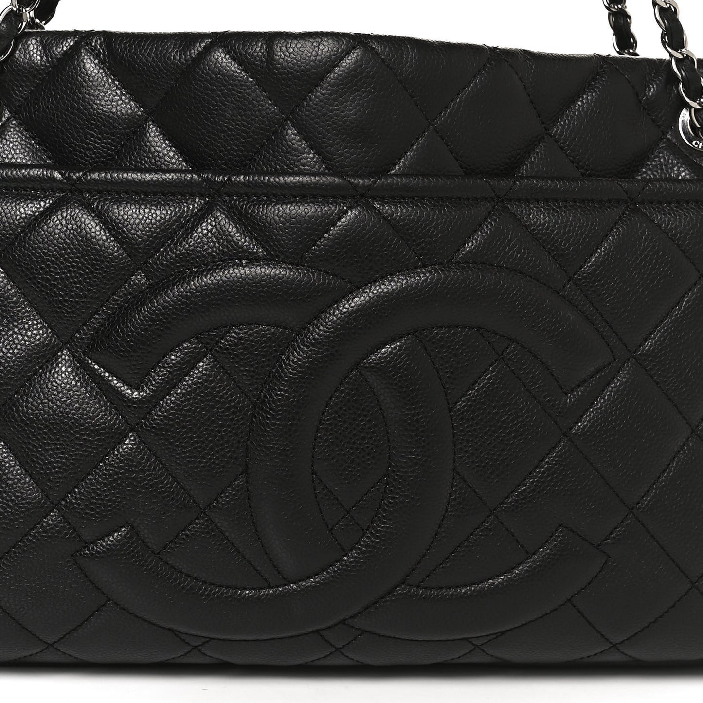 Caviar Quilted CC Timeless Soft Tote Black
