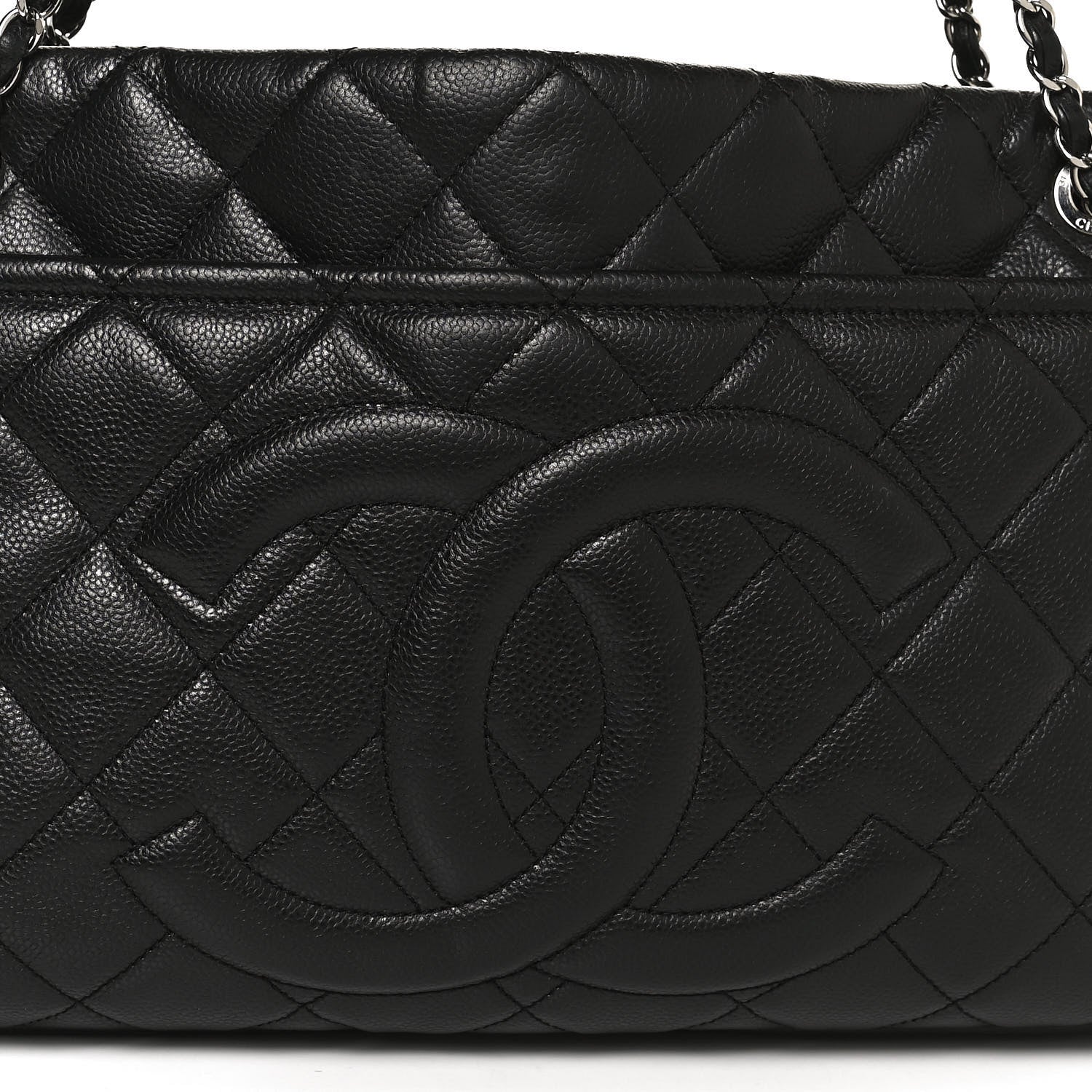 Chanel Caviar Quilted CC Timeless Soft Tote Black 8 of 11