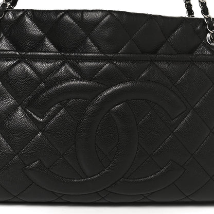 Chanel Caviar Quilted CC Timeless Soft Tote Black 8 of 11