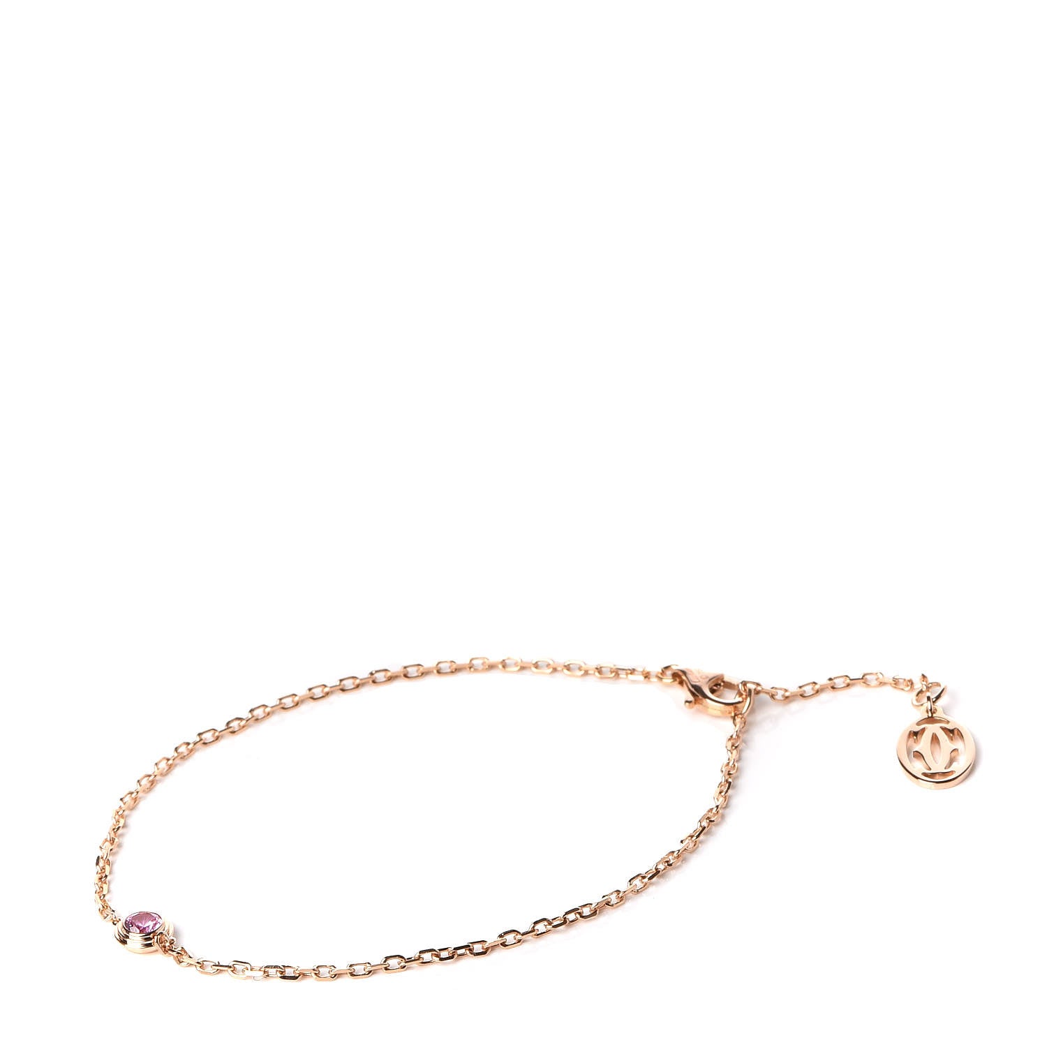 Cartier 18K Pink Gold Pink Sapphire D'Amour Bracelet 1 of 7