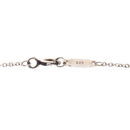 Tiffany Sterling Silver Diamond Daisy Key Pendant Necklace 4 of 5
