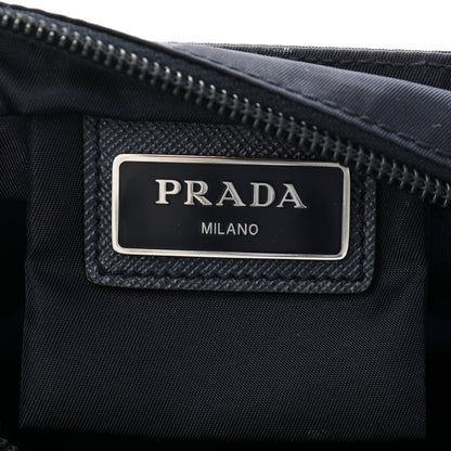 Prada Tessuto Nylon Saffiano Flat Messenger Bag Baltico 10 of 13