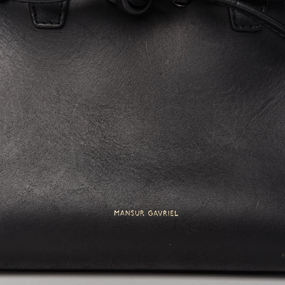 Mansur Gavriel Vegetable Tanned Calfskin Mini Mini Sun Bag Black Flamma 8 of 8