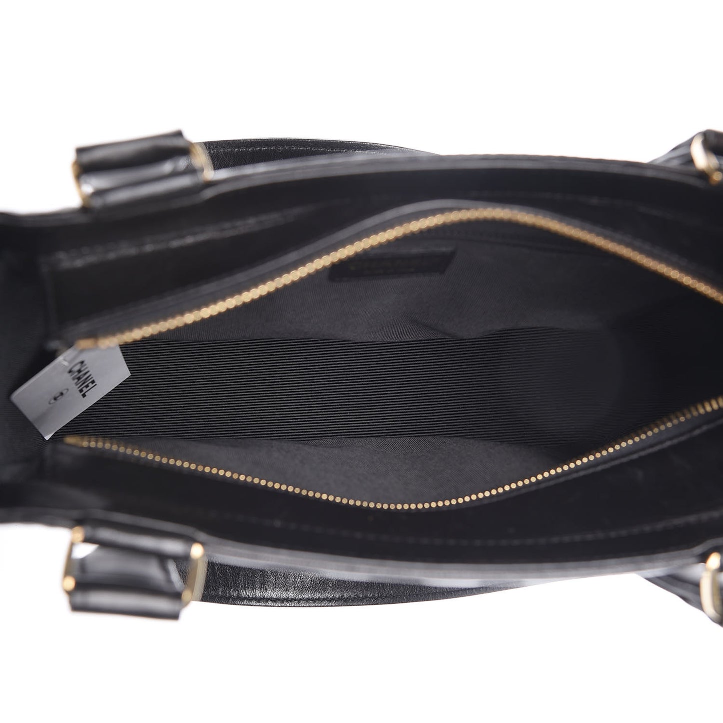 Lambskin Quilted Chocolate Bar Tote Black
