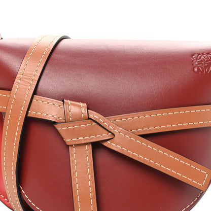 Loewe Calfskin Small Gate Crossbody Bag Garnet Pomodoro 7 of 9
