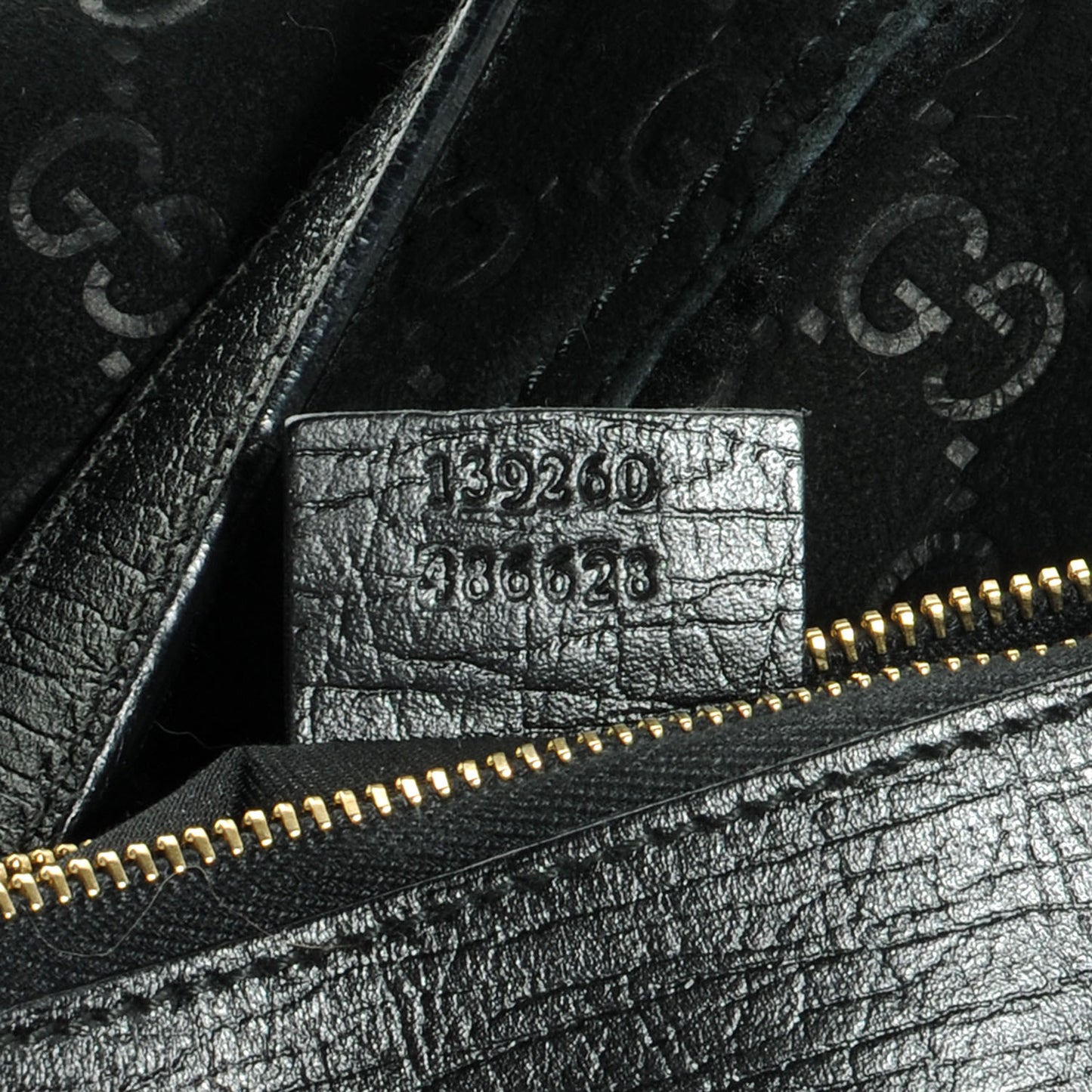 Suede Shearling Guccissima Jolicoeur Tote Black
