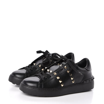 Valentino Garavani Calfskin Rockstud Untitled Open Sneakers size 37 Black 3 of 8