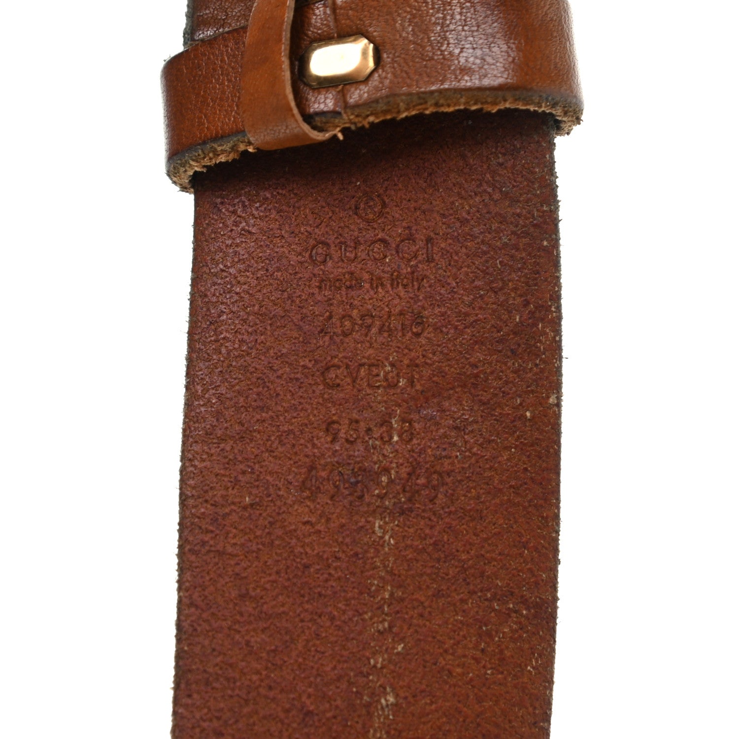 Gucci Faded Calfskin Double G 40mm Belt 95 38 Cuir 3 of 5